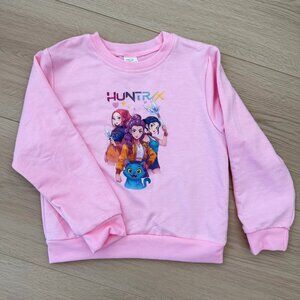 Huntrix K-Pop Demon Hunters Kids Sweatshirt – Pink – Size 4–5T – New